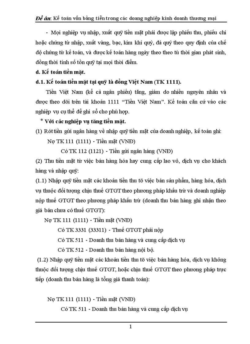 image for page Kế toán vốn bằng tiền trong các doanh nghiệp kinh doanh thương mại 1
