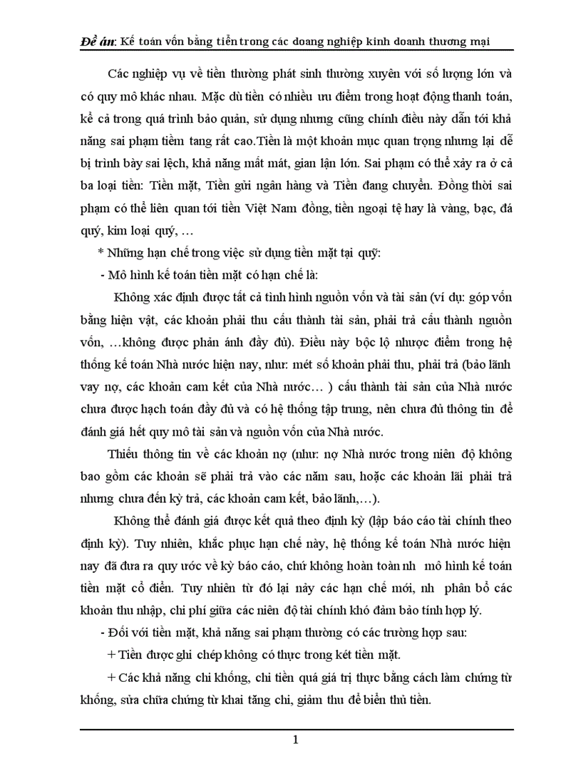 image for page Kế toán vốn bằng tiền trong các doanh nghiệp kinh doanh thương mại 1