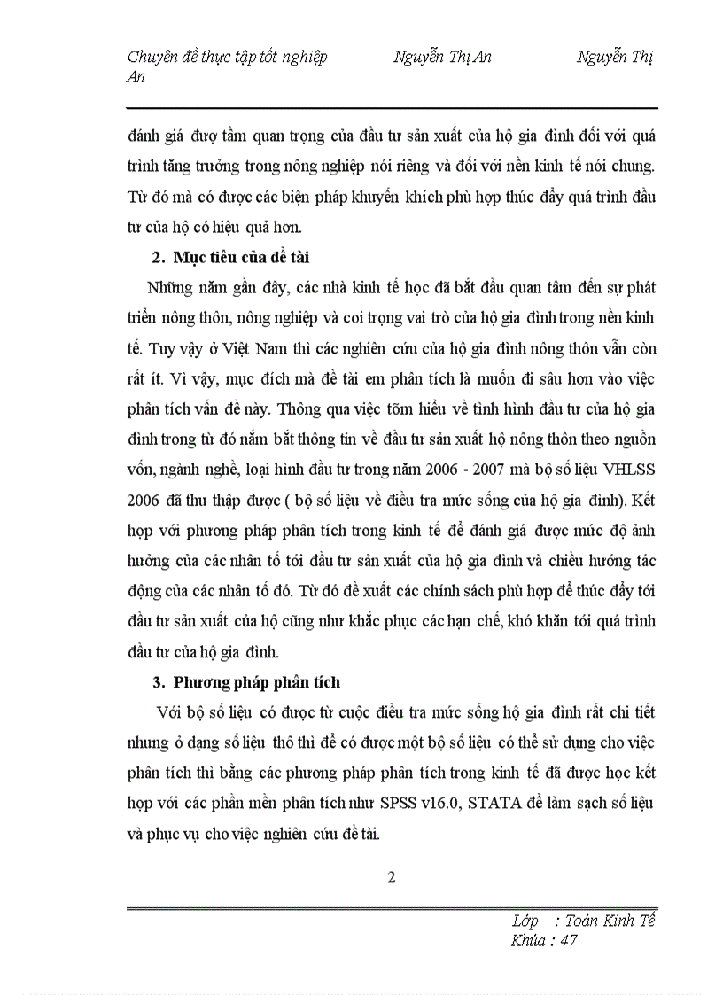 image for page Phân tích đánh giá tác động của các yếu tố đến đầu tư sản xuất của hộ gia đình