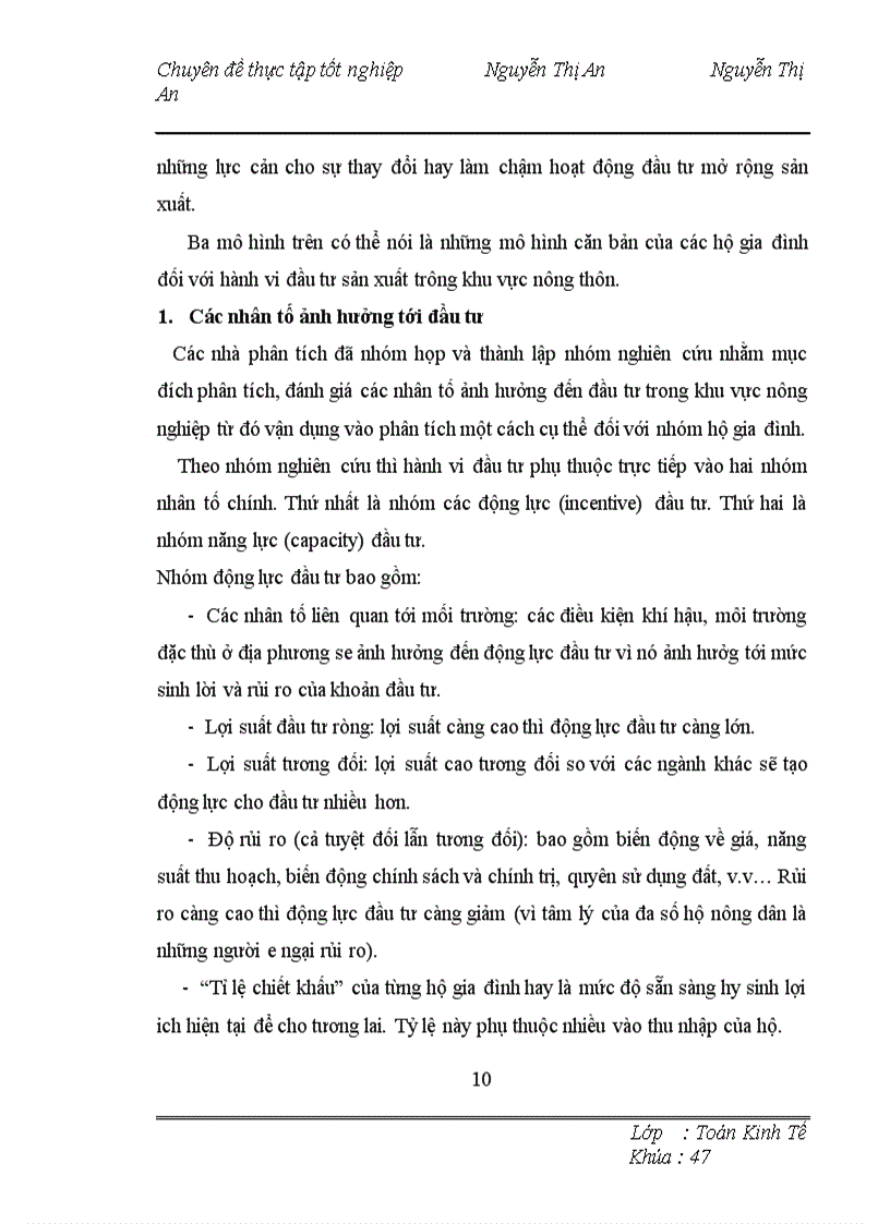 image for page Phân tích đánh giá tác động của các yếu tố đến đầu tư sản xuất của hộ gia đình