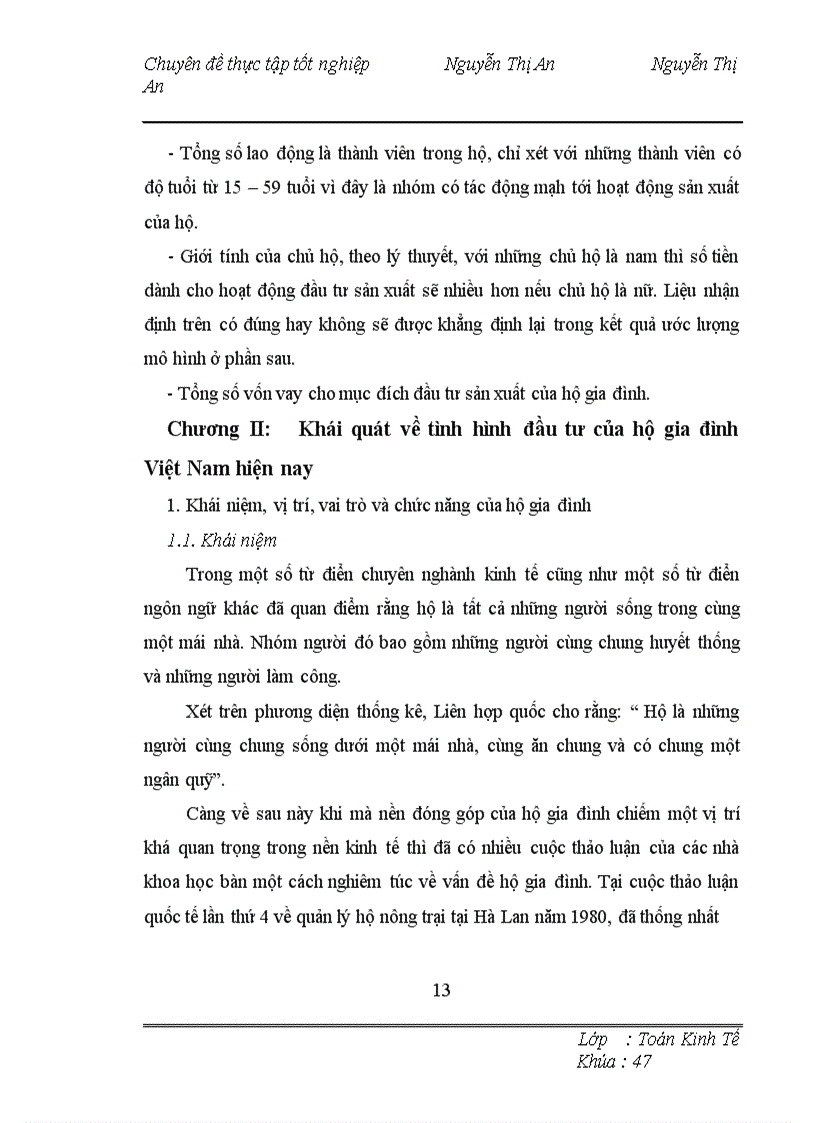 image for page Phân tích đánh giá tác động của các yếu tố đến đầu tư sản xuất của hộ gia đình