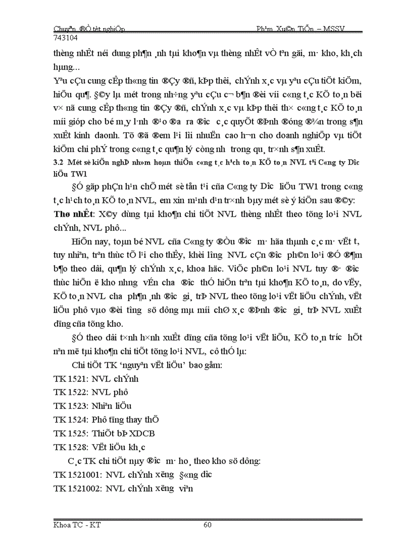 image for page Tổ chức hạch toán kế toán về nguyên vật liệu tại công ty Dược liệu TW I 1