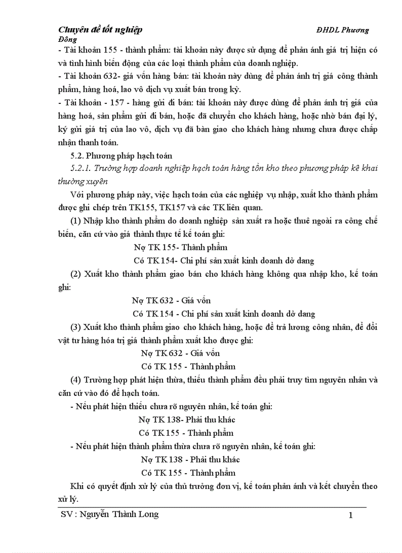 image for page Công tác hạch toán kế toán thành phẩm và tiêu thụ thành phẩm 1