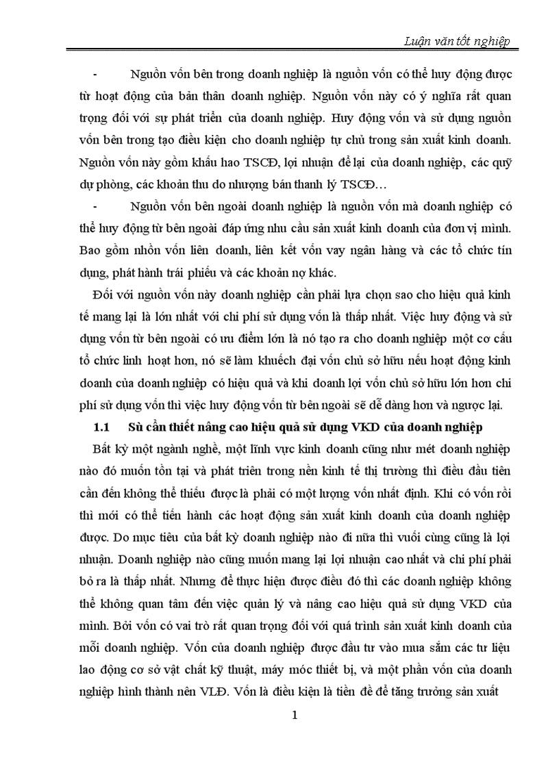 image for page Các giải pháp kinh tế tài chính chủ yếu nâng cao hiệu quả tổ chức sử dụng vốn kinh doanh tại Công ty Máy và Phụ tùng 1