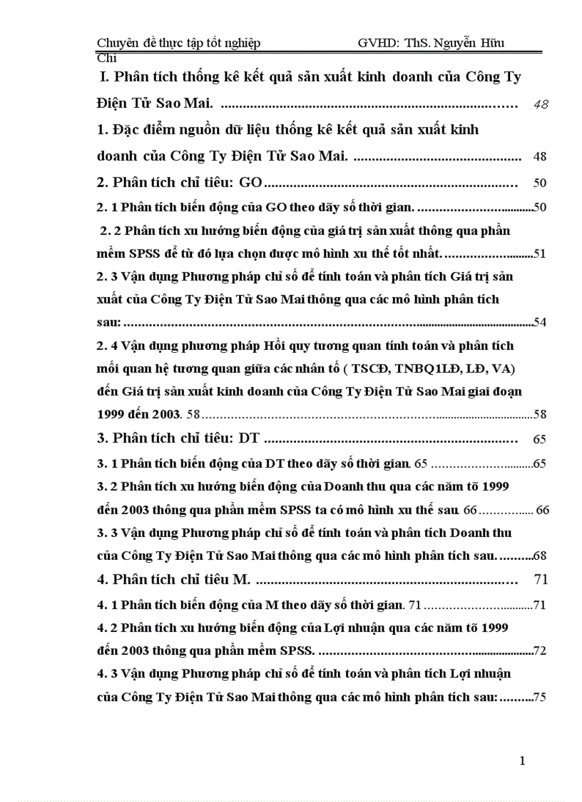 image for page Vận dụng một số phương pháp thống kê phân tích kết quả sản xuất kinh doanh của Công Ty Điện Tử Sao Mai giai đoạn 1999 đến 2003 và dự đoán cho năm 2004 1