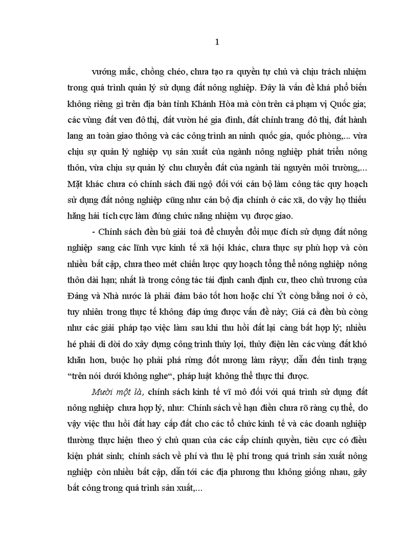 image for page Hoàn thiện quản lý nhà nước về quy hoạch sử dụng đất nông nghiệp trên địa bàn tỉnh Khánh Hoà 1