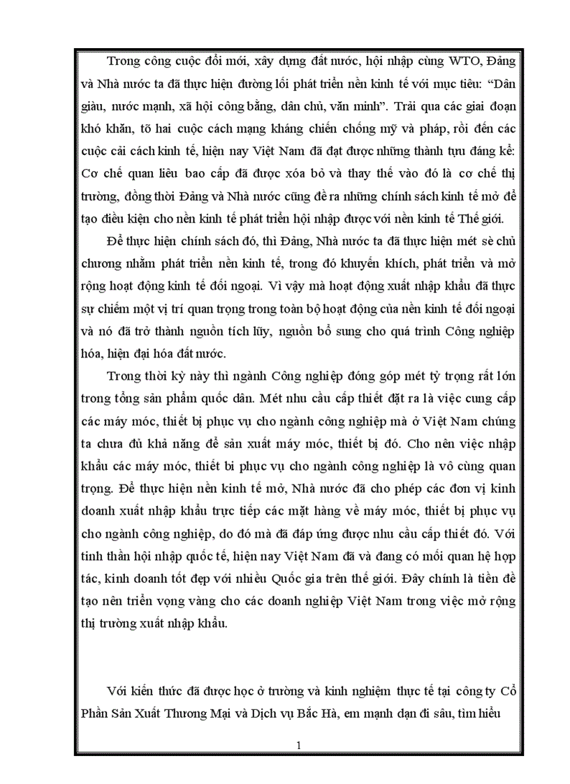 image for page Một số giải pháp thúc đẩy hoạt động nhập khẩu vật tư thiết bị máy công nghiệp của công ty Cổ Phần Sản Xuất TM và Dịch vụ Bắc Hà