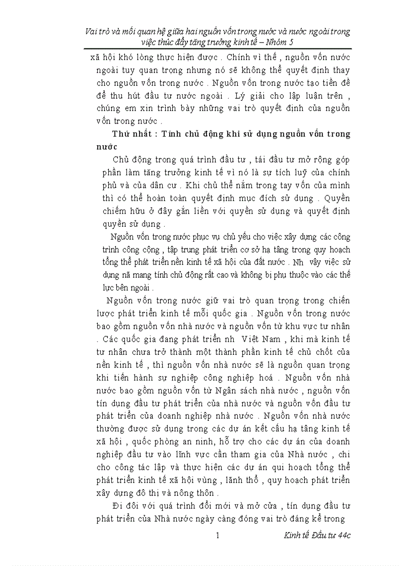 image for page vai trò và mối quan hệ giữa 2 nguồn vốn trong nước và nước ngoài trong việc thúc đẩy tăng trương kinh tế để từ đó ứng dụng vào thực tiễn Việt Nam 1