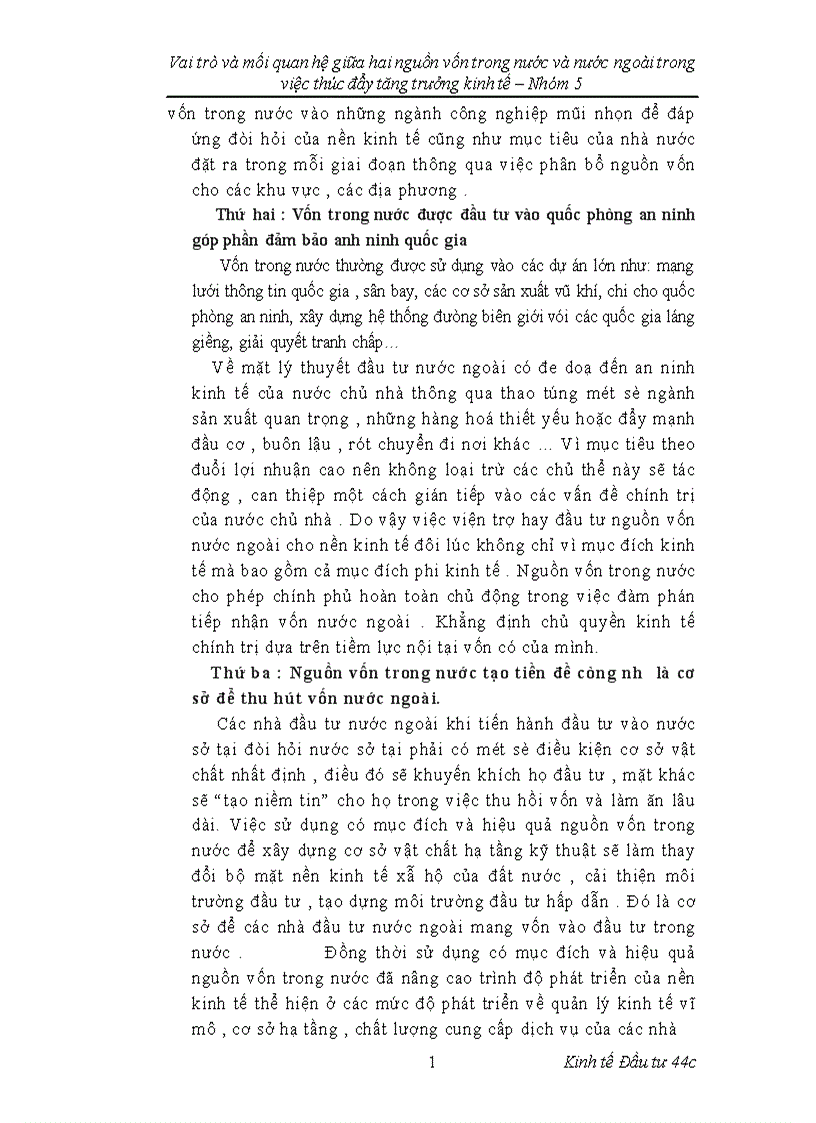 image for page vai trò và mối quan hệ giữa 2 nguồn vốn trong nước và nước ngoài trong việc thúc đẩy tăng trương kinh tế để từ đó ứng dụng vào thực tiễn Việt Nam 1