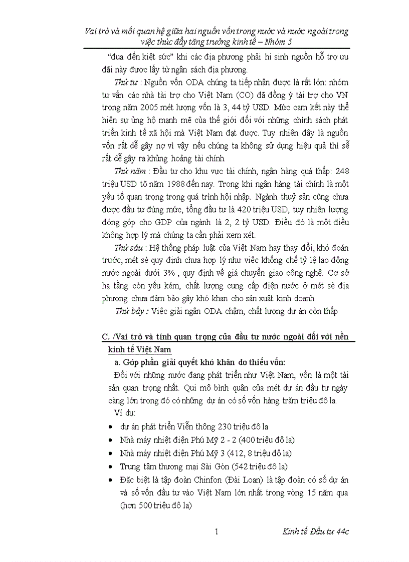 image for page vai trò và mối quan hệ giữa 2 nguồn vốn trong nước và nước ngoài trong việc thúc đẩy tăng trương kinh tế để từ đó ứng dụng vào thực tiễn Việt Nam 1