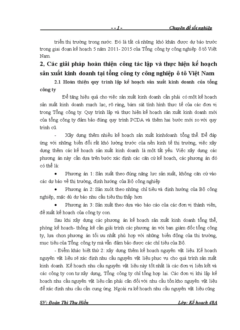 image for page Hoàn thiện công tác lập và thực hiện kế hoạch sản xuất kinh doanh tại Tổng công ty công nghiệp ô tô Việt Nam 1