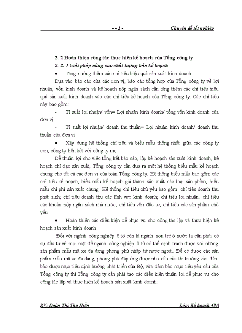 image for page Hoàn thiện công tác lập và thực hiện kế hoạch sản xuất kinh doanh tại Tổng công ty công nghiệp ô tô Việt Nam 1