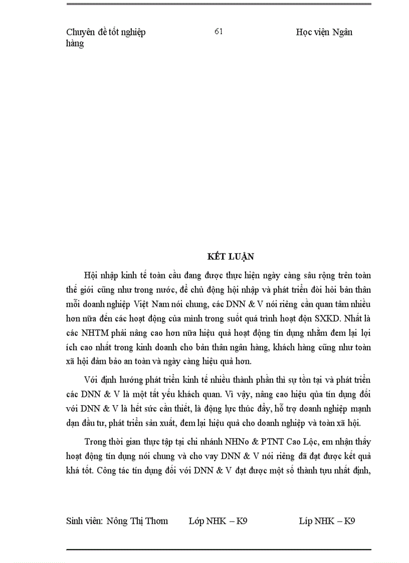 image for page Giải pháp nâng cao hiệu quả hoạt động tín dụng Ngân hàng đối với DNN V tại NHNo PTNT Việt Nam Chi nhánh Cao Lộc Tỉnh Lạng Sơn