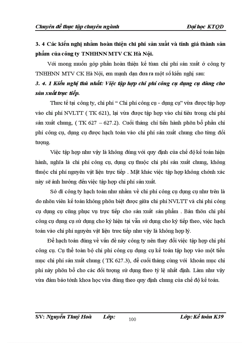 image for page Kế toán chi phí sản xuất và tính giá thành sản phẩm tại Công ty TNHHNN Một Thành Viên Cơ Khí Hà Nội 1