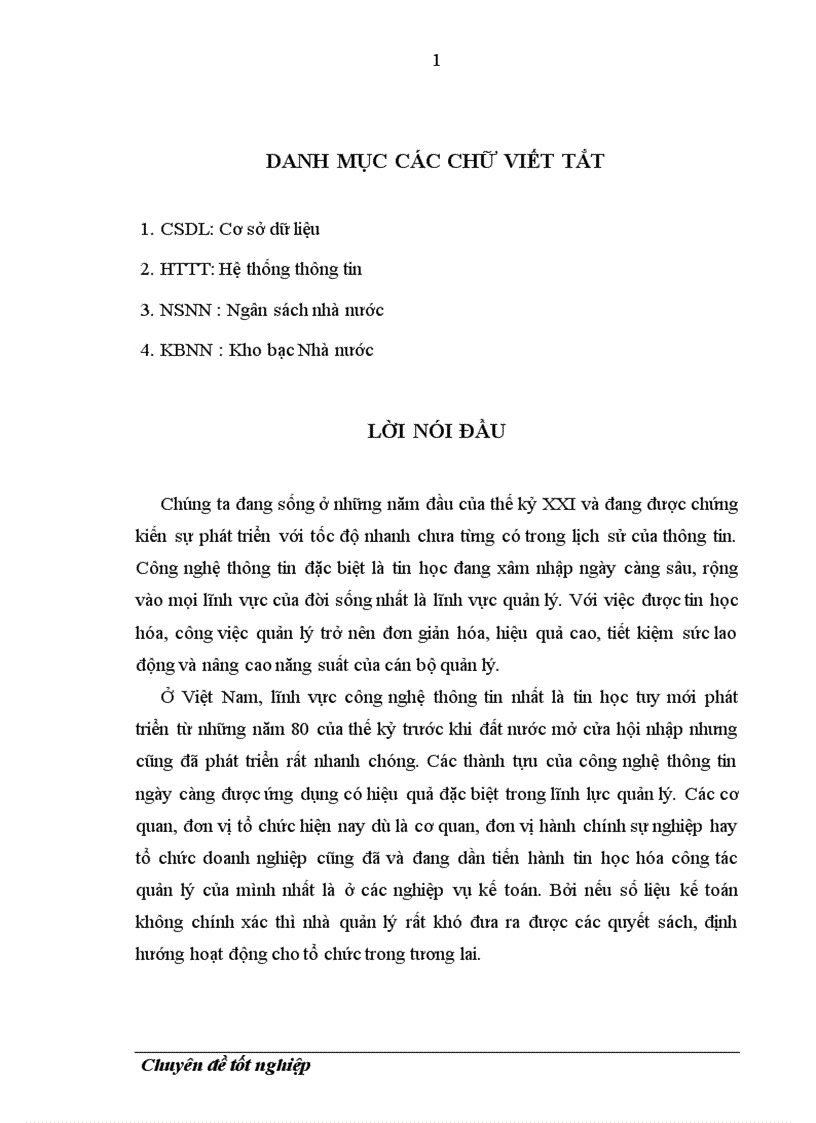 image for page Phân tích và thiết kế HTTT Kế toán thu chi NSNN bằng tiền mặt tại KBNN Na Hang