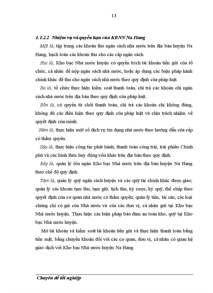 image for page Phân tích và thiết kế HTTT Kế toán thu chi NSNN bằng tiền mặt tại KBNN Na Hang