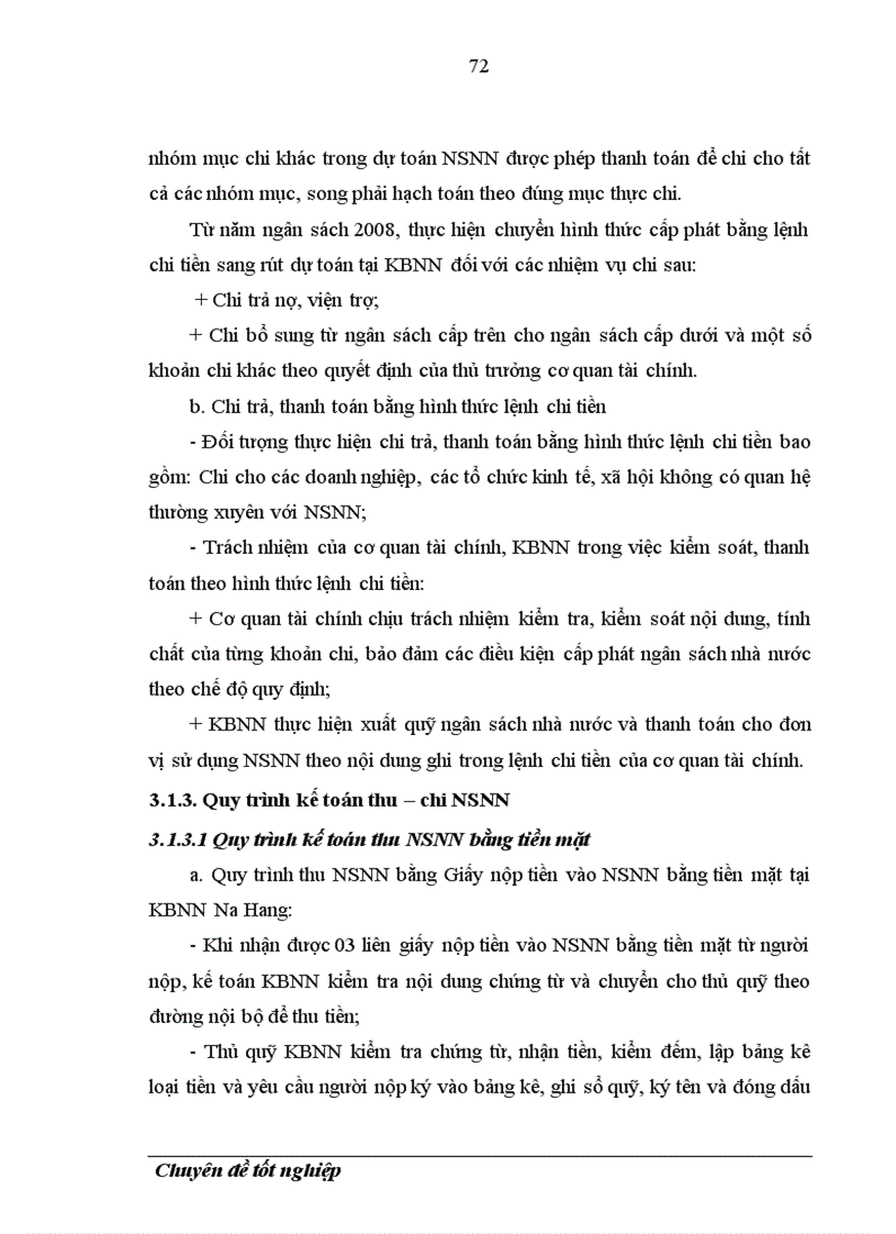 image for page Phân tích và thiết kế HTTT Kế toán thu chi NSNN bằng tiền mặt tại KBNN Na Hang