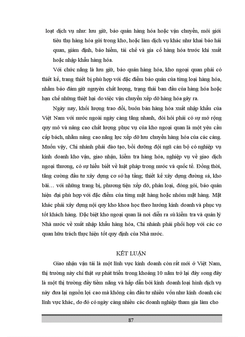 image for page Hoạt động kinh doanh dịch vụ giao nhận hàng hóa quốc tế tại Chi nhánh công ty kho vận miền Nam SOTRANS Hà Nội thực trạng và giải pháp phát triển