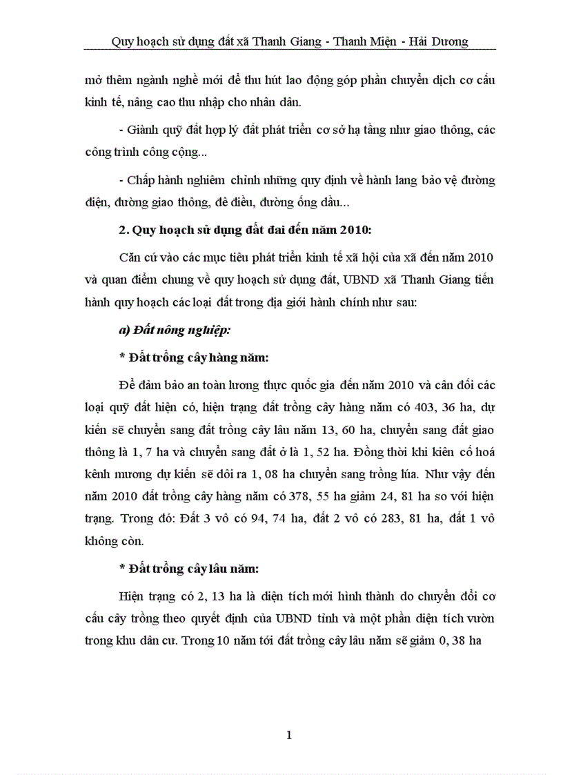 image for page Quy hoạch sử dụng đất đai Xã Thanh Giang huyện Thanh Miện tỉnh Hải Dương 1