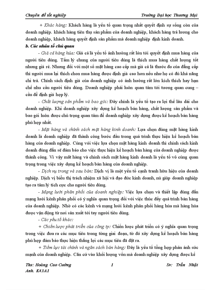 image for page Hoàn thiện công tác xây dựng kế hoạch bán hàng văn phòng phẩm hãng Pentel Nhật Bản tại công ty CPTM Hải Tường Trên địa bàn Hà Nội
