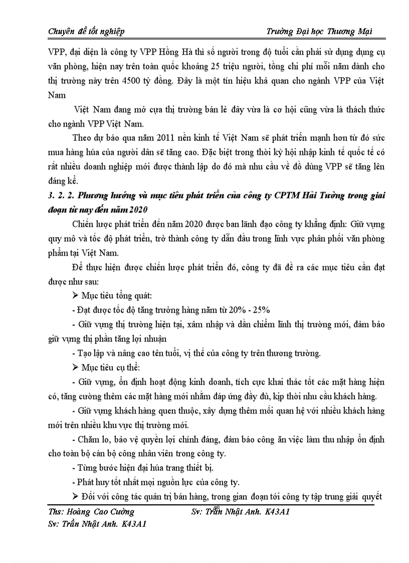 image for page Hoàn thiện công tác xây dựng kế hoạch bán hàng văn phòng phẩm hãng Pentel Nhật Bản tại công ty CPTM Hải Tường Trên địa bàn Hà Nội