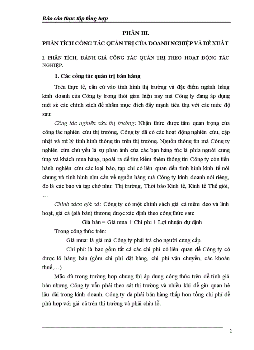 image for page Phân tích và đánh giá kết quả hoạt động kinh doanh của công ty và một số kiến nghị đề xuất