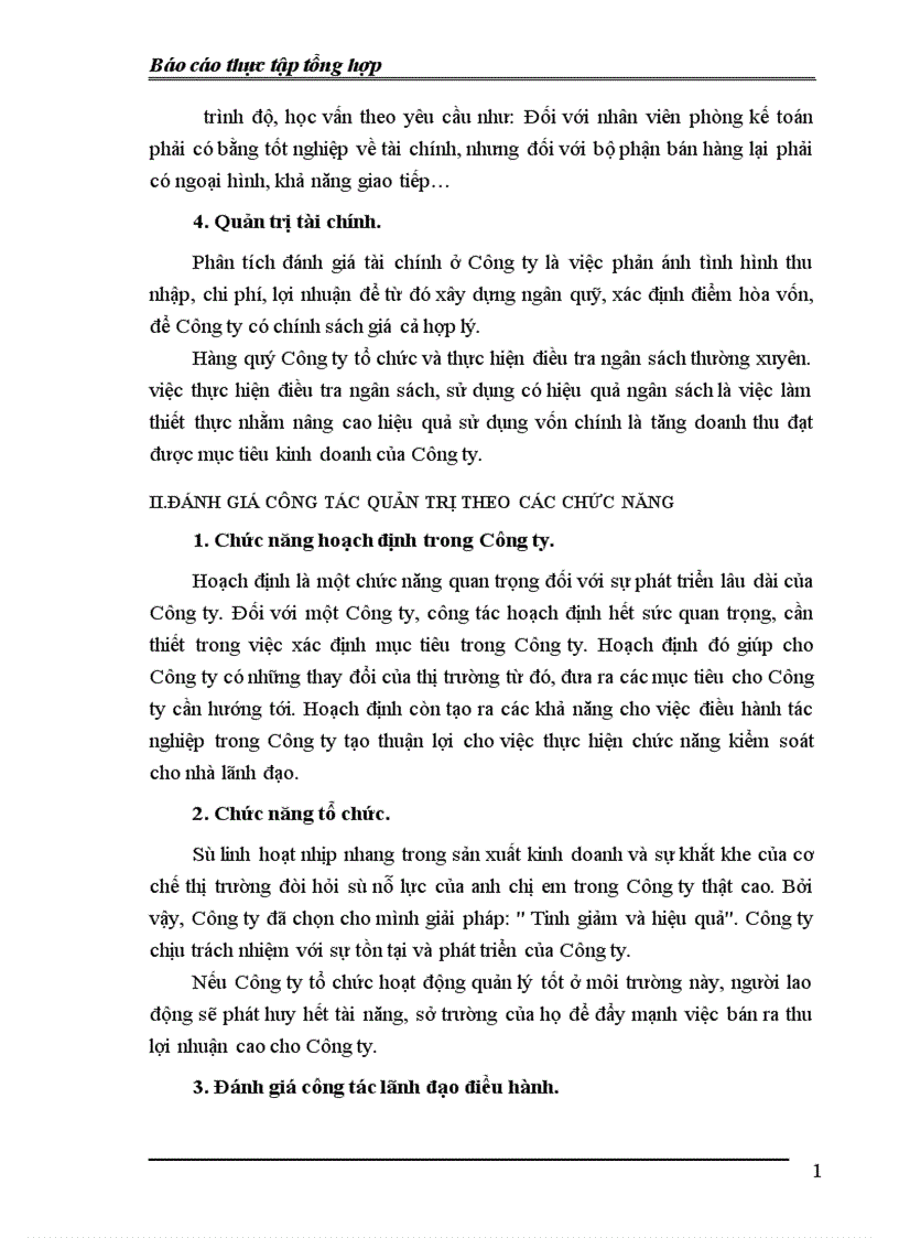 image for page Phân tích và đánh giá kết quả hoạt động kinh doanh của công ty và một số kiến nghị đề xuất