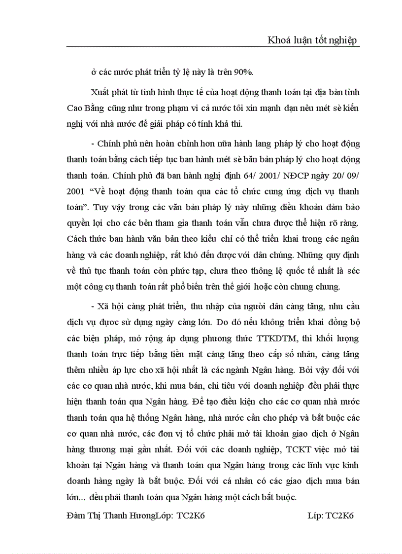 image for page Một số vấn đề về thanh toán không dùng tiền mặt tại NHĐT PT Cao Bằng Thực trạng và giải pháp 1