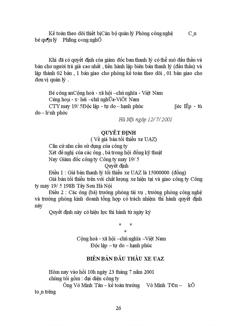 image for page Thực trạng công tác hạch toán kế toán tại công ty may 19 5 bộ công an 1