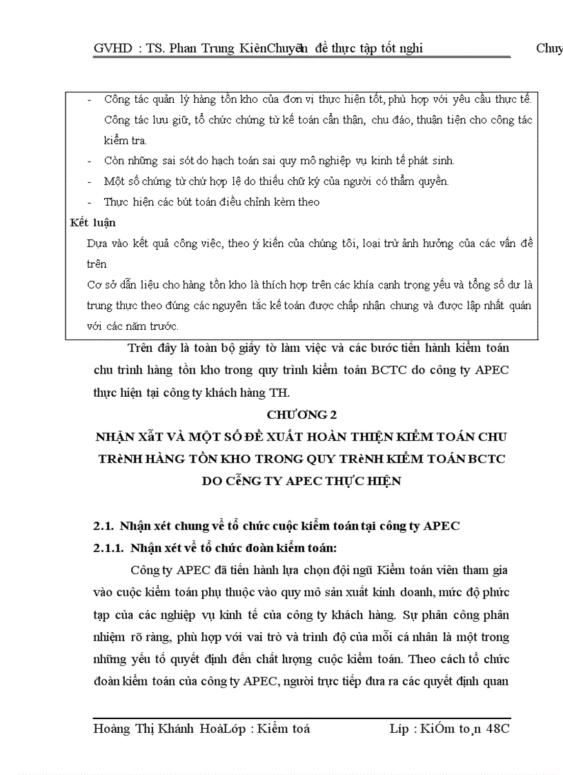 image for page Kiểm toán chu trình hàng tồn kho trong qui trình kiểm toán BCTC do công ty TNHH Kiểm toán APEC thực hiện 1