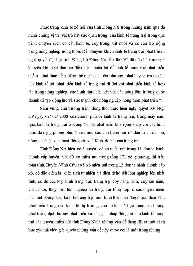 image for page Phát triển kinh tế trang trại các huyện miền núi của tỉnh Đông Nai Lấy ví dụ ở huyện Vĩnh Cửu