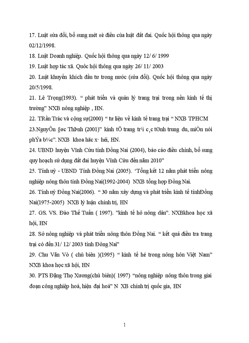 image for page Phát triển kinh tế trang trại các huyện miền núi của tỉnh Đông Nai Lấy ví dụ ở huyện Vĩnh Cửu