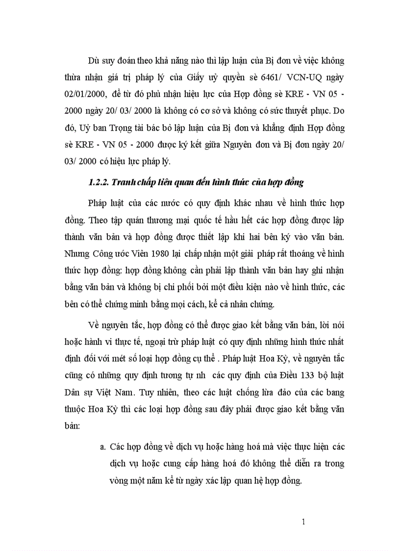 image for page Giải quyết tranh chấp phát sinh từ hợp đồng mua bán quốc tế hàng hoá với thương nhân Hoa Kỳ 1