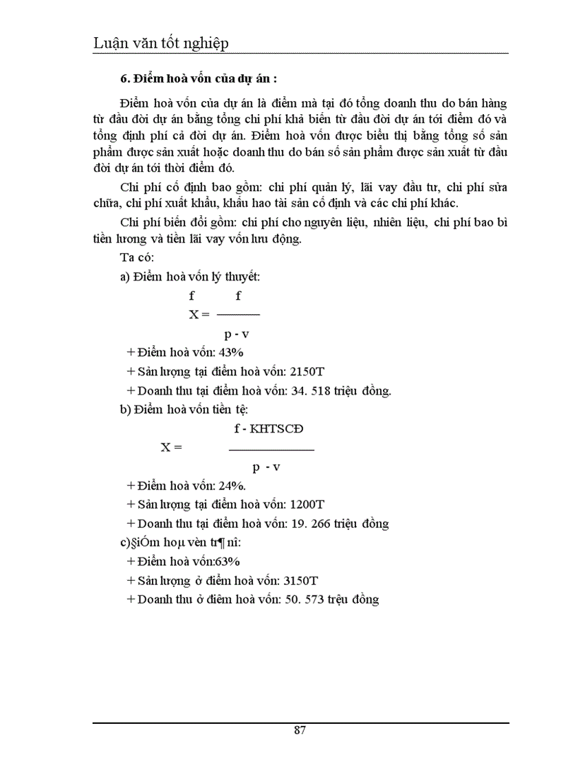 image for page Thực trạng phân tích tài chính cho dự án đầu tư xây dựng dây chuyền chế biến nước dứa cô đặc tại công ty TPXK Kiên Giang