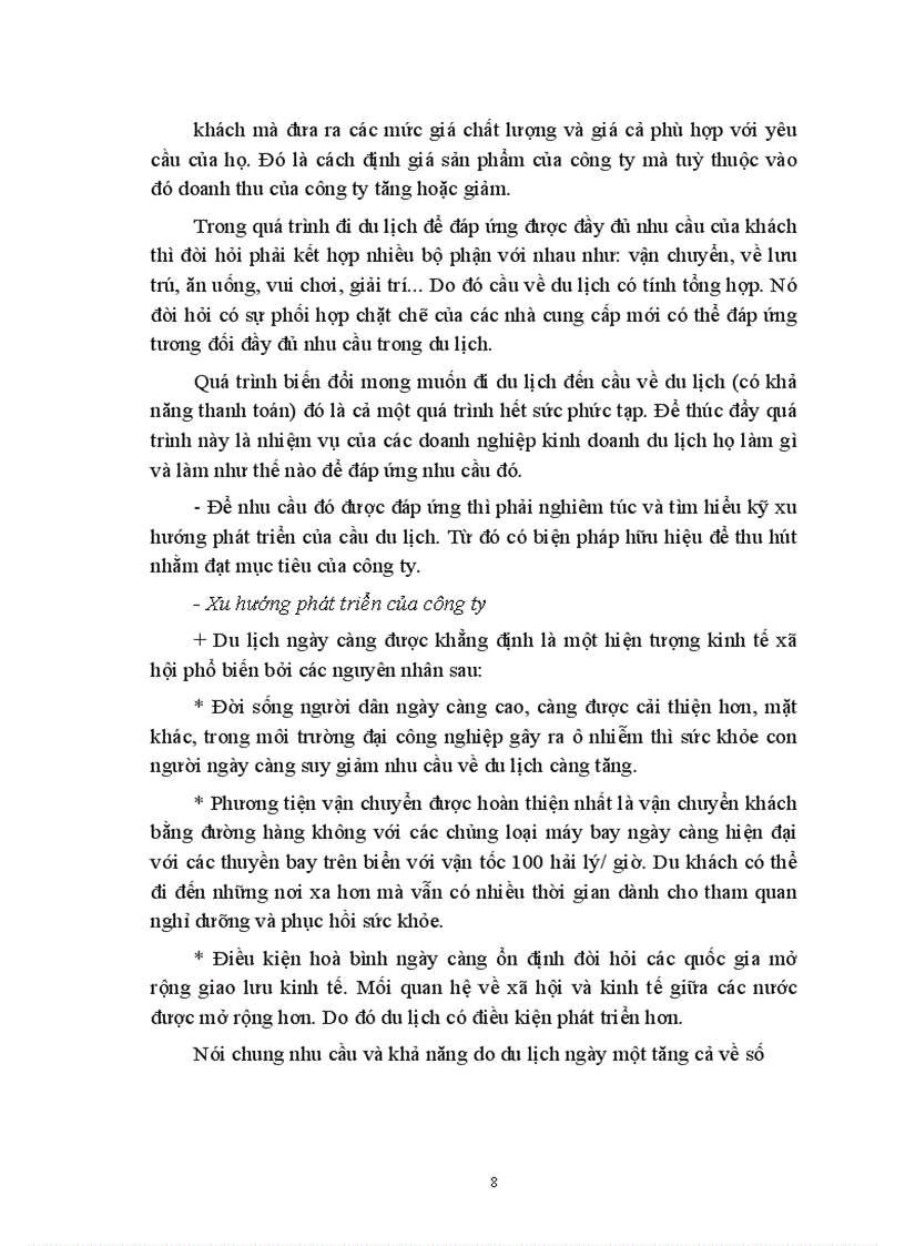 image for page Giá chính sách giá trong kinh doanh lữ hành của công ty Du lịch dịch vụ Tây Hồ thực trạng và giải pháp thu hút khách 1