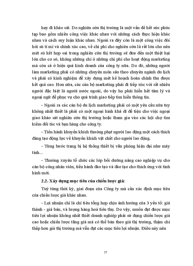 image for page Giá chính sách giá trong kinh doanh lữ hành của công ty Du lịch dịch vụ Tây Hồ thực trạng và giải pháp thu hút khách 1