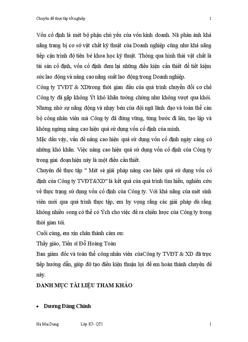 image for page Một số giải pháp nâng cao hiệu quả sử dụng vốn cố định của Công ty tư vấn đầu tư và xây dựng 1