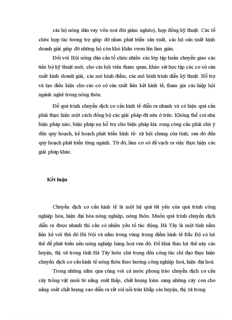 image for page Thực trạng và giải pháp thúc đẩy chuyển dịch cơ cấu kinh tế nông thôn theo hướng công nghiệp hoá hiện đại hoá ở tỉnh Hà Tây 1
