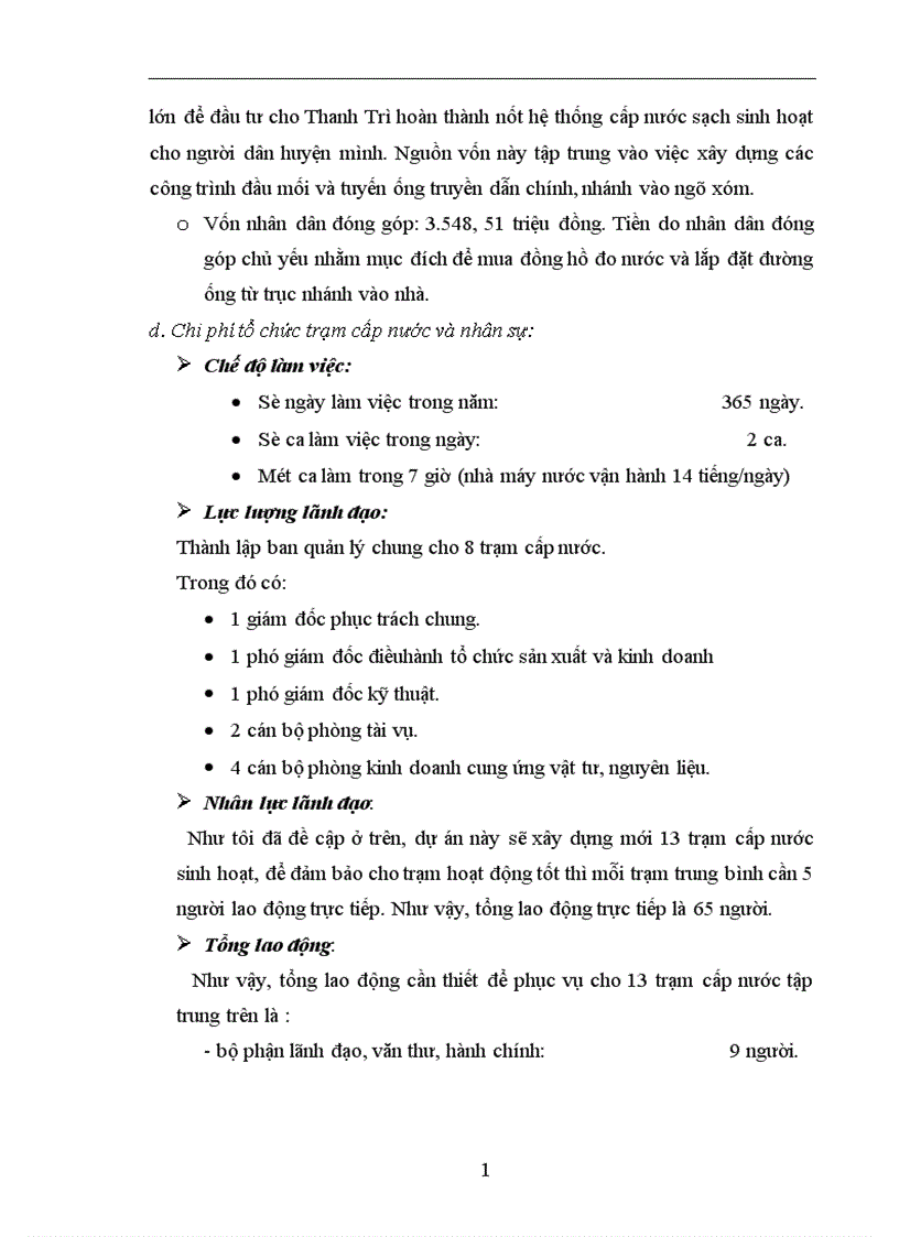 image for page Phân tích chi phí lợi ích của Dự án cấp nước sinh hoạt cho các xã còn lại thuộc huyện Thanh Trì Hà Nội
