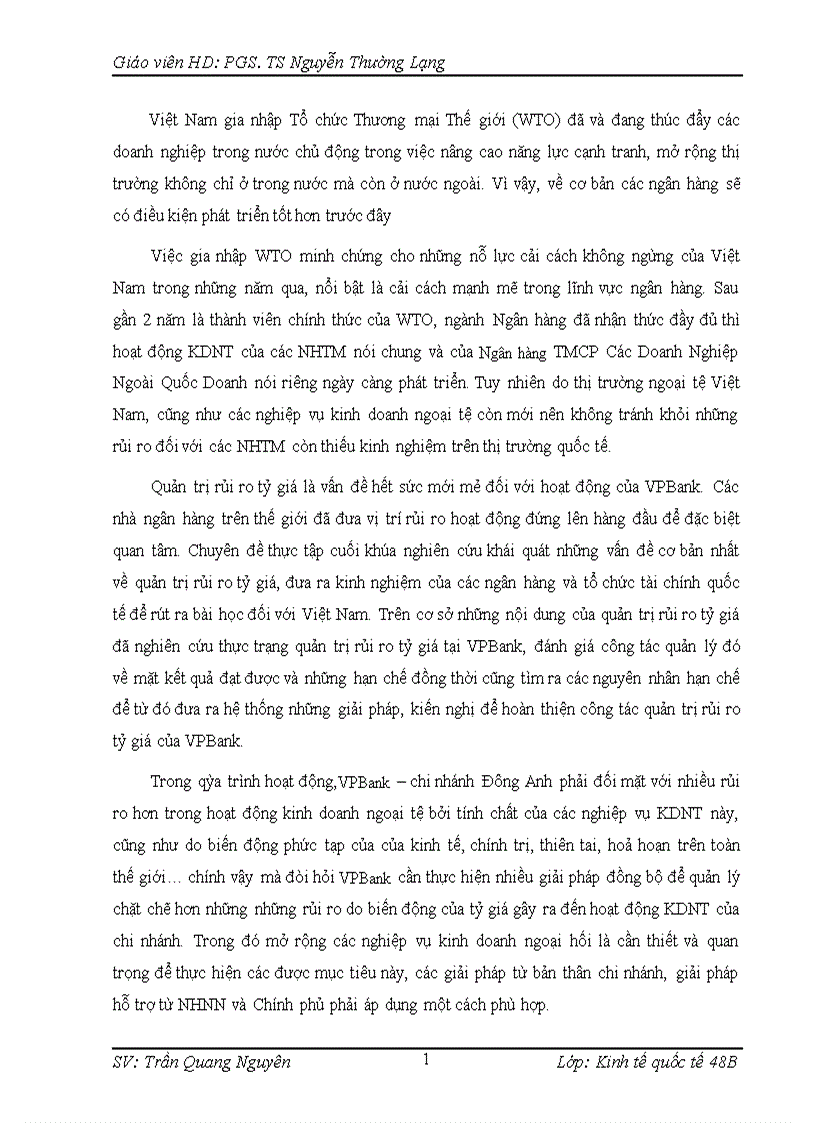 image for page Quản lý rủi ro tỷ giá VPBank chi nhánh Đông Anh 1