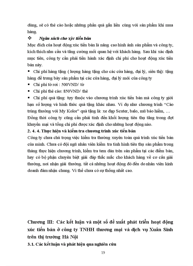 image for page Báo cáo thực tập tổng hợp Phát triển hoạt động xúc tiến bán mặt hàng sơn My Kolor của công ty TNHH Thương mại và dịch vụ Xuân Sinh trên thị trường Hà Nội