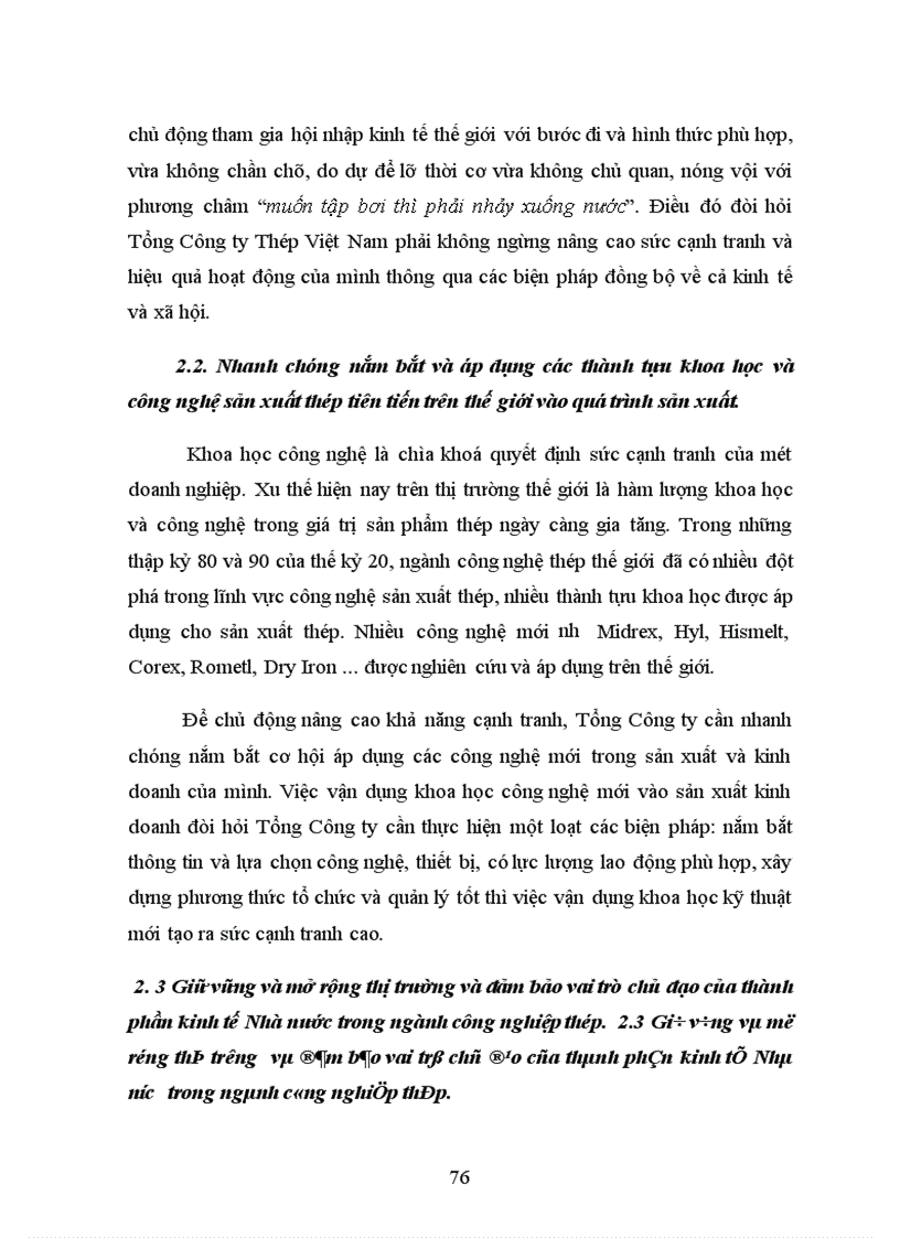 image for page Đầu tư nâng cao khả năng cạnh tranh của Tổng công ty thép Việt Nam 1