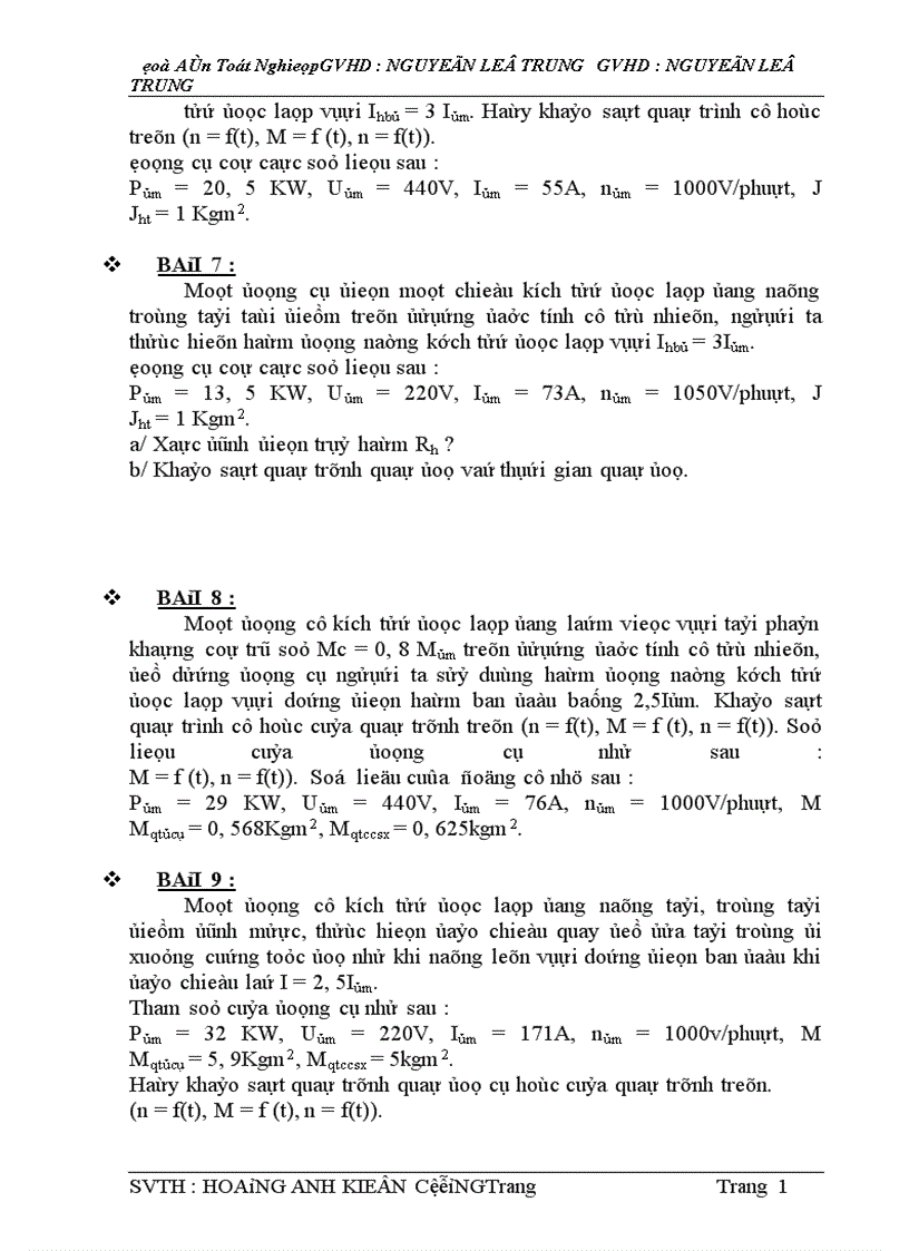 image for page Biên soạn bộ bài tập cho bộ môn Cơ sở truyền động điện bậc Cao đẳng