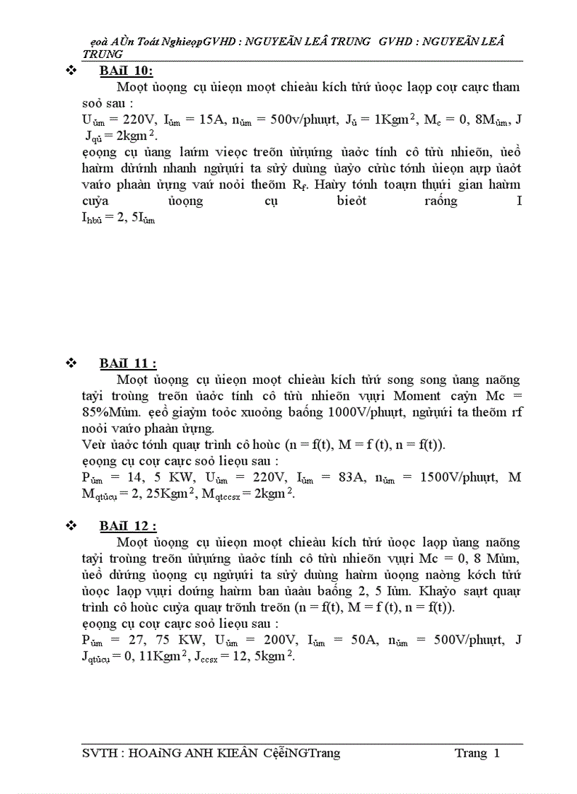 image for page Biên soạn bộ bài tập cho bộ môn Cơ sở truyền động điện bậc Cao đẳng