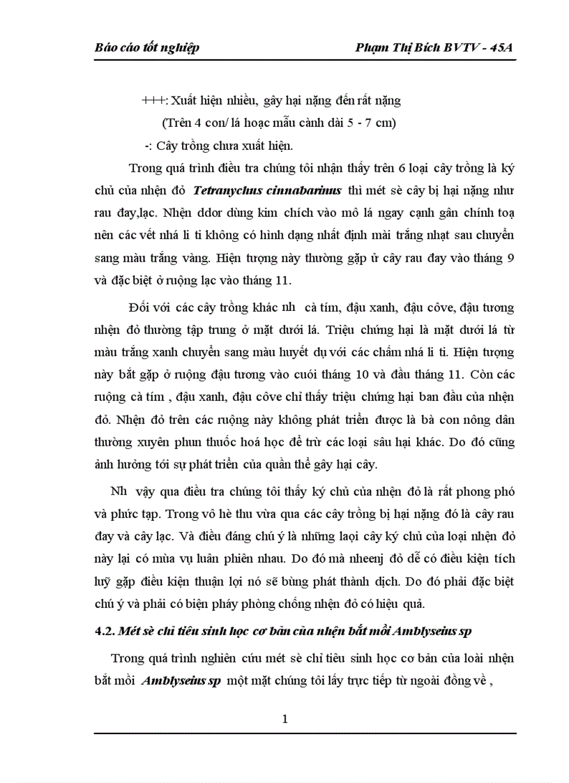 image for page Nghiên cứu khả năng nhân nuôi và sử dụng nhện bắt mồi Amblyseius sp trong phòng chống nhện đỏ Tetranychus cinnabarinus Kochs