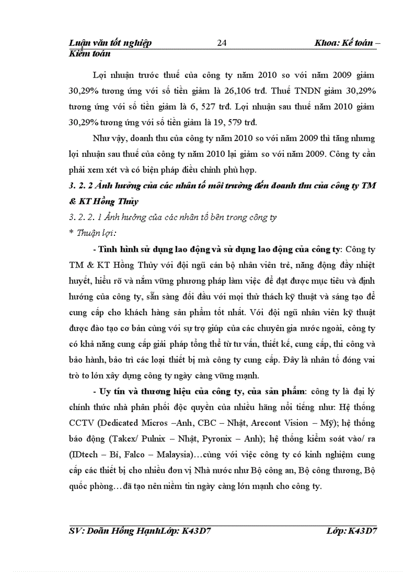 image for page Phân tích thống kê doanh thu của công ty thương mại và kỹ thuật Hồng Thủy 1