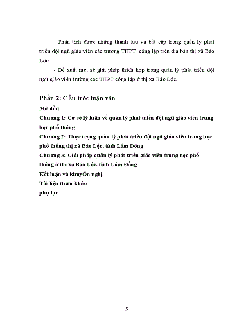 image for page Giải pháp tăng cường quản lý phát triển đội ngũ giáo viên trường trung học phổ thông thị xã Bảo Lộc tỉnh Lâm Đồng 1