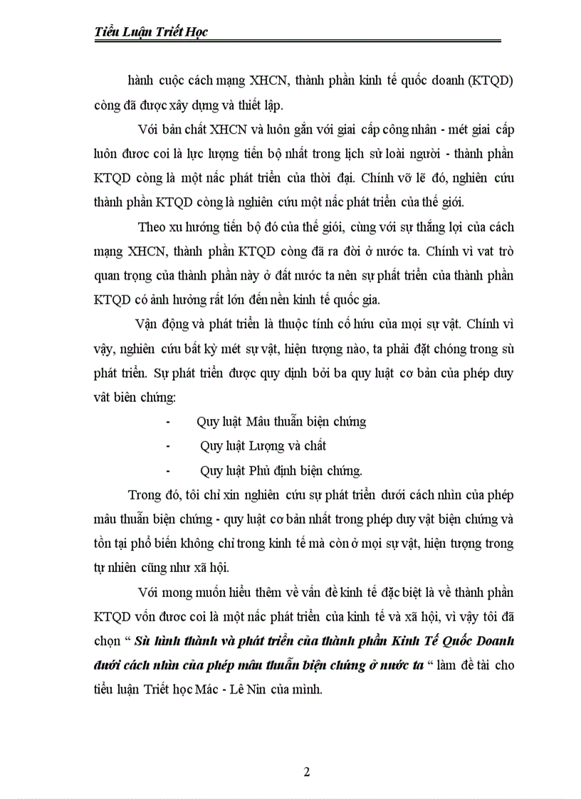image for page Sự hình thành và phát triển của thành phần Kinh Tế Quốc Doanh dưới cách nhìn của phép mâu thuẫn biện chứng ở nước ta 1