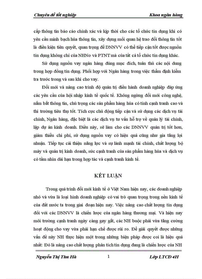 image for page Giải pháp nâng cao chất lượng phân tích tín dụng đối với DNNVV tại NHNo và PTNT Thị xã Phú Thọ 1