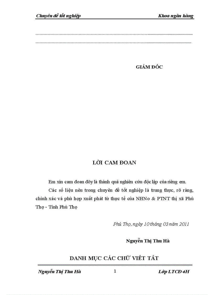 image for page Giải pháp nâng cao chất lượng phân tích tín dụng đối với DNNVV tại NHNo và PTNT Thị xã Phú Thọ 1